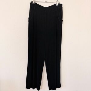 Chico's Travelers Black Wide-Leg Pants Size L